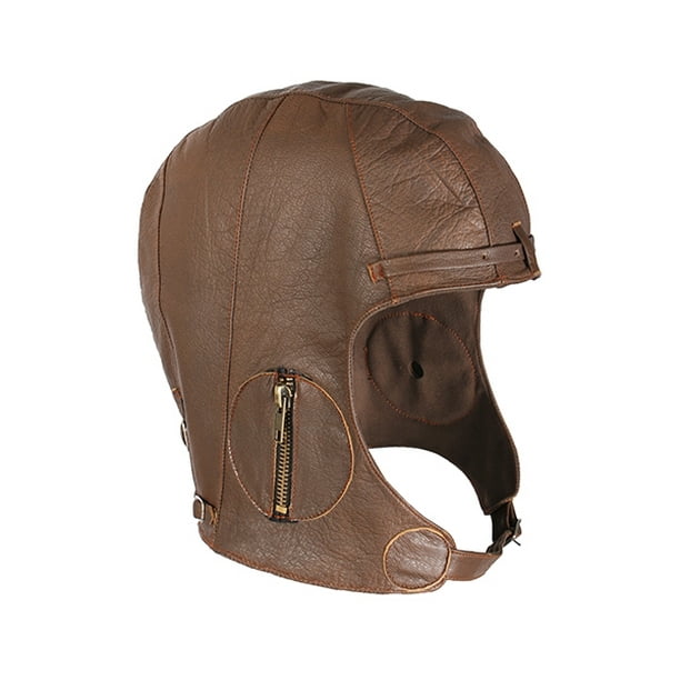Hot Leathers Fleece Lined Leather Aviator Cap Black, Medium Hot Leathers Fleece Lined Leather Aviator Cap Black, Medium